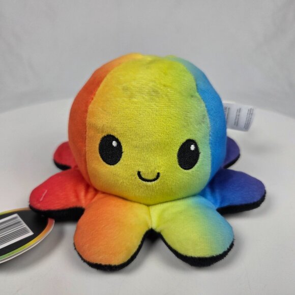 TeeTurtle - The Original Reversible Octopus Plushie - Black + Rainbow - NWT - Picture 4 of 5